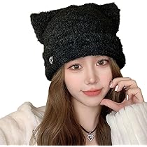 タグ付き✨【未使用】soduk スドーク フラットニットキャップ 猫耳 ビーニー タグ付き✨【未使用】soduk スドーク フラットニットキャップ 猫