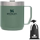 【ギフトバッグ付き】STANLEY(スタンレー) クラシック真空マグ0.35L グリーン 保冷 保温 マグカップ アウトドア キャンプ プレゼント 贈り物 食洗機対応 保証 (日本正規品)