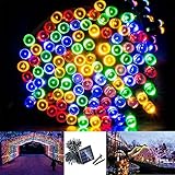 Solarmks DZ-0200 Party String Lights 200 Led Outdoors Solar String Lights for Patio , Multi-Color [並