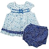 《初夏盛夏対応》(日本製) Pample Mousse(パンプルムース) 布帛リップル花総柄ミルキースーツ 70cm/BL NO.DP-72450