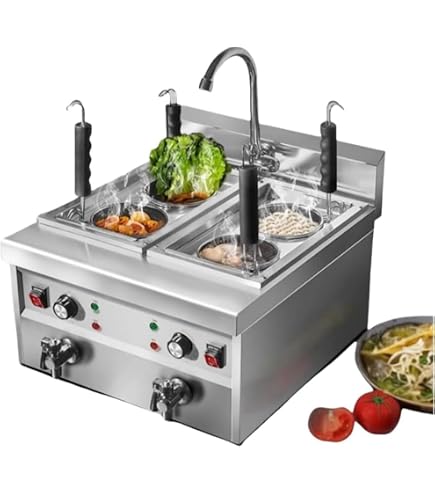 Amazon | Nihig電気式ゆで麺器 業務用 麺茹で器 ステンレス製 二槽式4