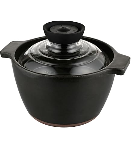 Amazon｜華月 大黒ごはん鍋 3合炊き 萬古焼｜ご飯鍋・文化鍋