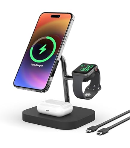 Amazon.co.jp: iVANKY Qi2認証 4in1 充電器 ワイヤレス充電