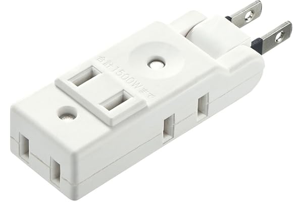 サンワサプライ(Sanwa Supply) スイングミニタップ 2P・4個口 ホワイト TAP-AC10W