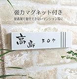 ≪送料無料≫デザイン表札強力マグネット仕様！シンプルだけどカワイイ♪タイル プレート 絵柄、文字の配色を自由に変えられます。