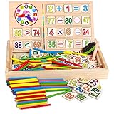 子供用　カウント玩具　 数学教育　学習ボックス　お絵かきボード　知育時計　算数パズル　子供算術おもちゃ　数字木のおもちゃ　黒板　知育玩具