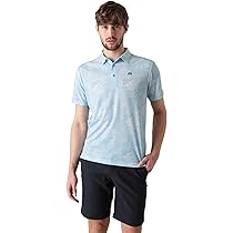 TRAVISMATHEW 水色葉柄ポロシャツ Lサイズ TRAVISMATHEW 水色葉柄ポロシャツ Lサイズ Amazon.com
