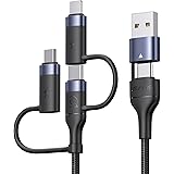 充電ケーブル ノートパソコン対応 60WPD対応 急速充電 1.2m 高速データ転送 Type C to Type C USB C to USB A 変換アダプタ ph0ne/タイプC/マイクロ 一本多役 3in1 多機能充電コード 高耐久ナイロン編