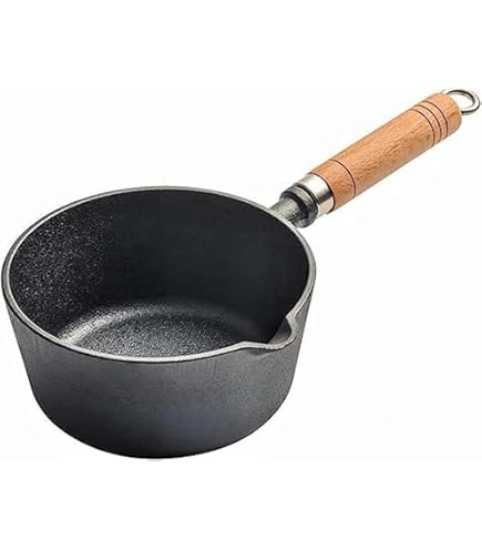 Amazon | Mikuzo 岩鉄鉄器・南部鉄器 鋳物揚げ鍋・ミルクパン 鉄鍋