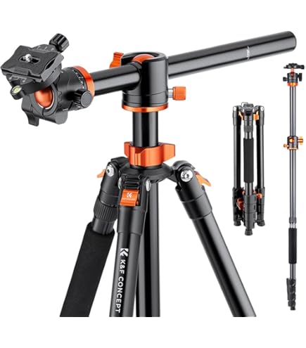 Amazon | K&F Concept 67インチ カメラ三脚 水平アルミニウム三脚