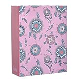 Arpan 6x4'' Small Shabby Chic Pink Floral Photo Album Case for 100 Photos - Ideal Kids Album by ARPA