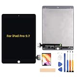 A-MIND For iPad Pro 9.7 2016 液晶パネル画面交換修理 A1673 A1674 A1675 LCDディスプレイ タッチスクリーンアセンブリ交換部品 タブレットフロントパネル&LCD画面修理 無料ツールセット+スクリーンプロテクター付き (ブラック)