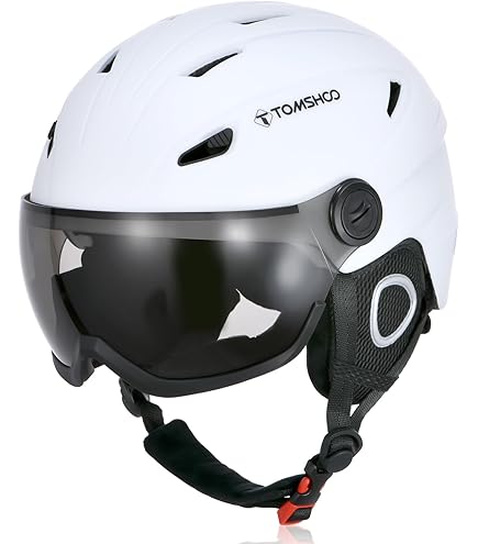 Amazon | TOMSHOO スキーヘルメット スキーゴーグル付き 軽量