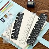 2o PCヴィンテージポータブルPVC今日Filofax定規ルーラーステンシルfor a5 a6ノートブックPlanner日記DIYツールテンプレートひな形 4365367643618
