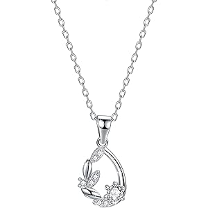 ネックレス レディース 金属アレルギー対応 【水滴ネックレス】CZダイヤモンド S925 純銀製 ネックレス ペンダント…