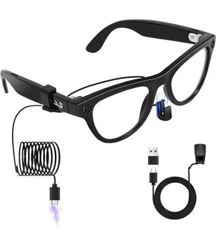 Amazon.co.jp: RayBan Meta Wayfarerスマートグラス用USB C充電器、Ray