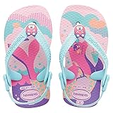 [ハワイアナス] ビーチサンダル ベビー・ペッツ havaianas BABY PETS 全2色 ブラジル製 国内正規品 (22（14.0cm）, 8626 ピンク/アイスブルー)