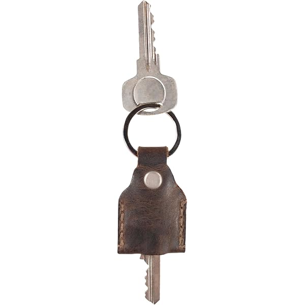 Ruth&Boaz Handmade Italian Vegetable Leather Keychain - Belt Loop Keyring With YKK Snap, E-Black Brass Finish - View #4