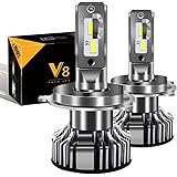 【最新型 最強カットライン】LIMEY H4 led ヘッドライト Hi/Lo 新車検対応 車/バイク用 16000LM(8000LM*2) 50W(25W*2) 明るく高輝度 新開発VLチップ搭載 12V車対応(ハイブリッド車・EV車対応) ホワイト 6500K 日本語取説&1年保証書付き 2個入 - V8H4