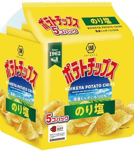 湖池屋 じゃがいもと塩 25gx5袋入り　1袋パック Amazon.co.jp: 湖池屋 5個パック ポテトチップス じゃがいもと塩 125g