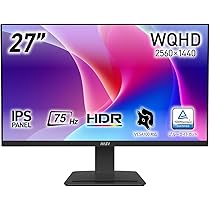 Amazon.co.jp: MSI ビジネスモニター 27インチ WQHD IPSパネル 75Hz