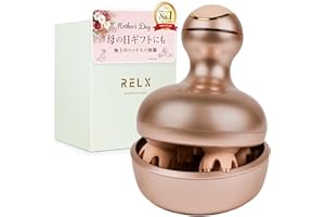 RELX 【熟練ヘッドスパニスト監修】 ヘッドスパ 電動頭皮ブラシ (日本企業企画) ギフト IPX7防水 スカルプケア 3D振動 リラクゼーション器 美容家電 コードレス ギフト 母の日 プレゼント (ローズゴールド)
