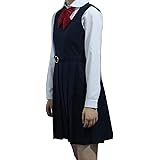 [Somnus258] ジャンパースカート ブラウス かわいい 3点セット 女装対応 メンズ 男性 JK 制服 長袖 ネクタイ コスプレ 学園祭 文化祭 仮装 コスチューム 大きいサイズ 女子高生 ハロウィン 女子 高校 変装 セクシー (3xl)