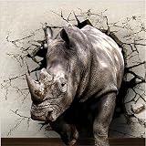 Sproud 高品質の Flash 布 / 動物リビングルームの Tv の背景子どもの部屋 Rhino / Lion / 象の壁画壁紙 300 Cmx 210 Cm