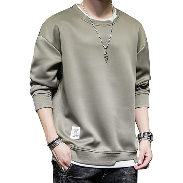 Amazon.co.jp: [ATCGAUG] トレーナー スポーツシャツ メンズ 長袖