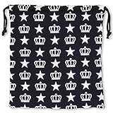 ベビードール 王冠ロゴキンチャク キッズ ベビー Lサイズ 総柄ブラック