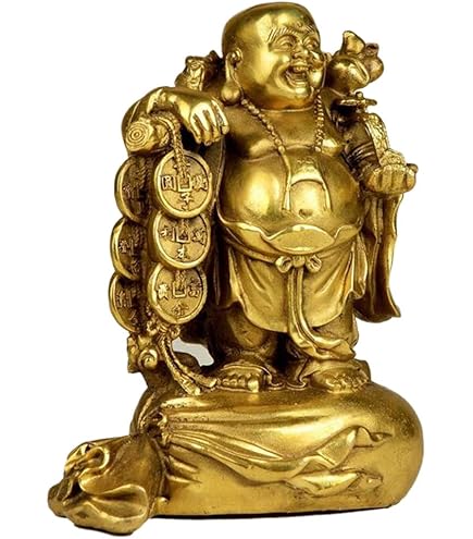 Amazon.co.jp: 開運招財「高僧布袋様」 笑門来福 布袋像 (赤) ）＜仏像