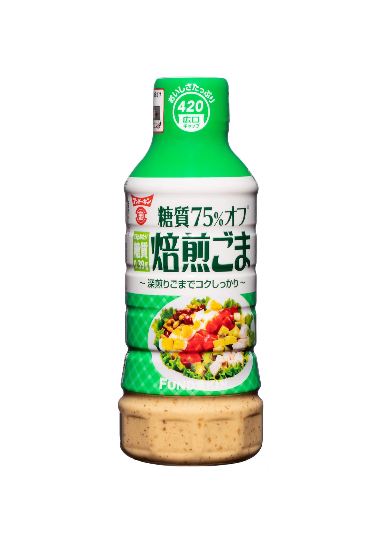 【ブラックフライデー】【673円（定期便606円）】 フンドーキン醤油 糖質75%オフ 焙煎ごまドレッシング 420ml×2本