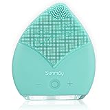 【Sunmay Leaf】Sunmay 洗顔ブラシ 電動 シリコン 小鼻 ボディブラシ 洗顔ブラシ クレンジングクリーナー 記憶機能付き 防水 充電式 (グリーン)