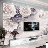 lhdlily 3d壁紙壁画壁ステッカーThickening for壁カスタム美しいAtmosphere Peonyジュエリー花リビングルームテレビ壁 LHDLily-3629843153