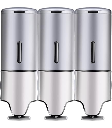 Amazon｜シャンプーボトル 3室｜壁掛けタイプ 各400ML｜シャンプー