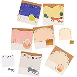 moin moin メモ帳 メモ ノート ミニ アニマル 動物 | 猫 ケーキ パン きつね ひよこ ドーナツ くま / 1種につき60枚入 (各30枚×2種) / 6種セット