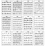 Copeflap ステンシルシート アルファベット 12枚組 テンプレート 文字 筆記体 数字