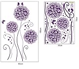 フローラルフラワー部屋リムーバブルPVC壁ステッカーアートMura DIYルームホームデカール装飾