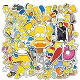 50枚forシンプソンズ ステッカー セットアニメforシンプソンズシール おしゃれか かわいい グラフィティスーツケースシール可愛い漫画 ステッカー デカール DIYウォーターボトルラップトップ携帯電話バイクバイク車バンパー荷物旅行ケース パソコンスマホ ヘルメットステッカー