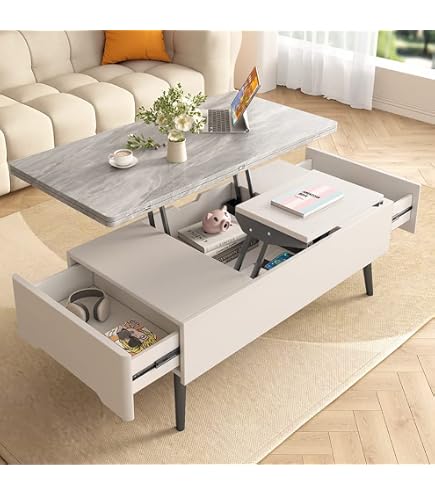 Amazon.co.jp: ALLSTAND 48インチ 楕円形リフトトップ コーヒー