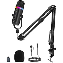 Amazon.co.jp: ZeaLSound USBマイクセット、PCマイク、ノイズキャンセ