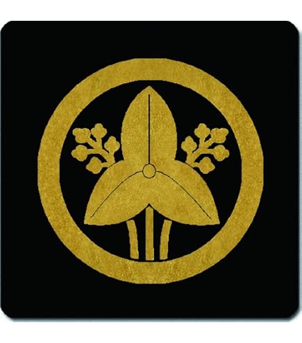 Amazon.co.jp: 家紋シール 丸に立ち沢瀉紋 10cm x 10cm KS10-0820