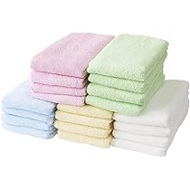 Amazon | GamachaTowel フェイスタオル 20枚セット (パステルカラー