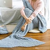 1 ニットマーメイドテール毛布のピース大人はすべての季節のソフトソファベッドルームかぎ針編み Nap ブランケット寝袋安い 130 * 60 CM の
