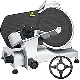 業務用ミートスライサー 漆黒シリーズ 電動 肉スライサー（フッ素樹脂コーティング刃）【回転刃250ｍｍ】 PRO-250YS-BT シルバー KIPROSTAR(キプロスター)