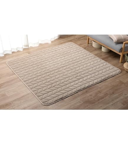 Amazon | カインズ(CAINZ) ずれにくい洗えるラグ Pitapa グレー 幅