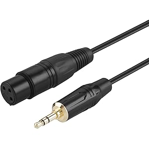 3.5 to xlr変換,CableCreation 3.5mm trs to xlr 3.5mm to xlr変換ケー…