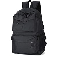ブラック バックパック, Lylafairy 15.6インチPC対応ラップトップバックパック USB ポート搭載ビジネスリュック 大学生高校生 出張 通勤 通学 (22インチ, ブラック)