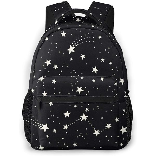 Amazon | [LPYROSE] リュック リュックサック 星 星柄 黒 ブラック