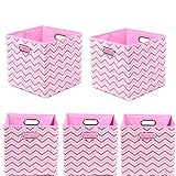 Modern Littles Organization Bundle-5 Storage Bins, Rose Chevron by Modern Littles